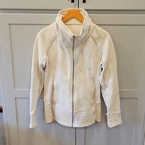 lululemon athletica Cream/White Full-Zip Jacket